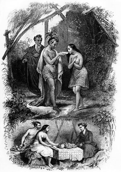 Francois Rene de Chateaubriand "Les Natchez" című regényének illusztrációja alkotó: French School