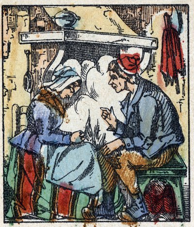 Illusztráció Charles Perrault "" Le petit poucet "" meséjéről. Imaging Pellerin fametszete - Epinal, sd. 19. század vége. alkotó: French School