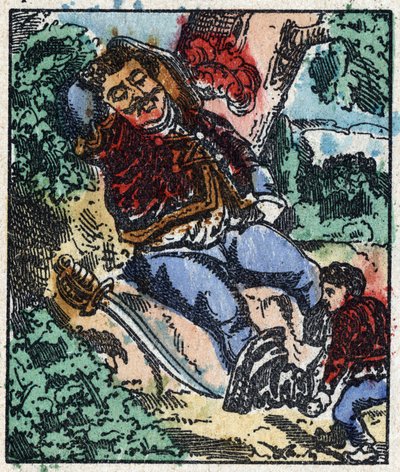 Illusztráció Charles Perrault "" Le petit poucet "" meséjéről. Imaging Pellerin fametszete - Epinal, sd. 19. század vége. alkotó: French School