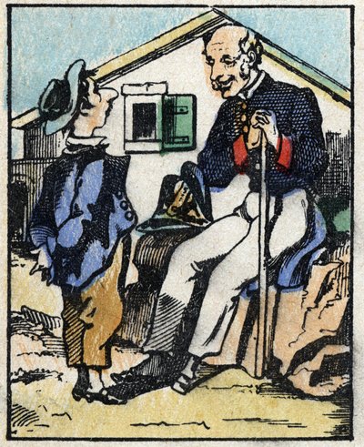 A mese illusztrációja: „Veridique Jeannot Serinet története „” Fametszet a képről Pellerin - Epinal, sd. 19. század vége. alkotó: French School
