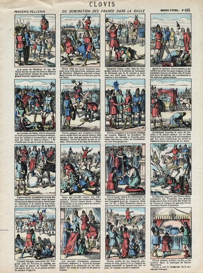 Epinal képek a Pellerin-házról – 1913 körül – Clovis vagy a frankok uralma Galliában alkotó: French School