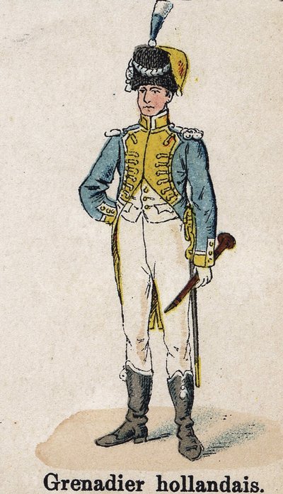 I. Napóleon császári gárda: holland gránátos – zenész. Tányér Lienhart és Humbert Les Uniforms de l