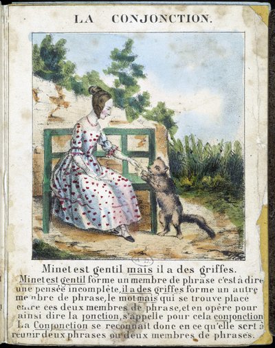 A „La grammaire en images” szórólap albumában, 1850 körül. alkotó: French School