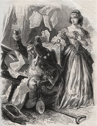 Az őrült düh martalékában tollakat, könyveket és papírokat röpített: Paul Scarron (1610-1660) költő haragja felesége, Francoise d