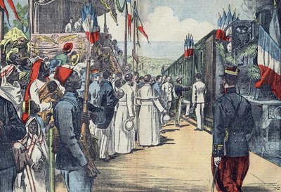 A Thies és Kayes közötti, Szenegállal összekötő vasútvonal felavatása, 20. század eleje alkotó: French School