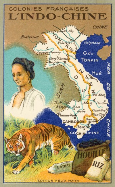 Indokína (chromolitho) alkotó: French School
