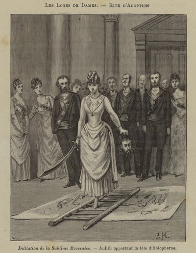 Einweihungszeremonie in einer Frauenloge von French School