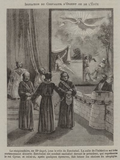A kardlovag vagy a keleti lovag beavatása (metszet) alkotó: French School