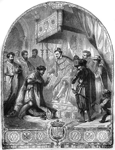 Henrik francia király által 1578-ban létrehozott Szentlélek-rend (Szentlélek) intézménye. alkotó: French School