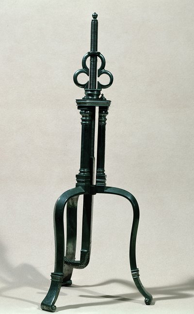 Trepanációs eszköz, hasonló az Ambroise Pare (kb. 1510-90) 16-17. századi műszeréhez (fém) alkotó: French School