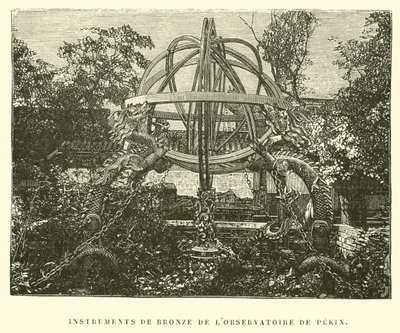 A pekingi csillagvizsgáló bronz műszerei (metszet) alkotó: French School
