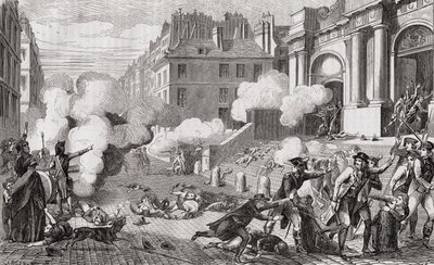 Vendemiaire 13-i felkelés, IV. év, 1795. október 5., Louis Blanc (1811-82) „Histoire de la Revolution Francaise” című művéből alkotó: French School