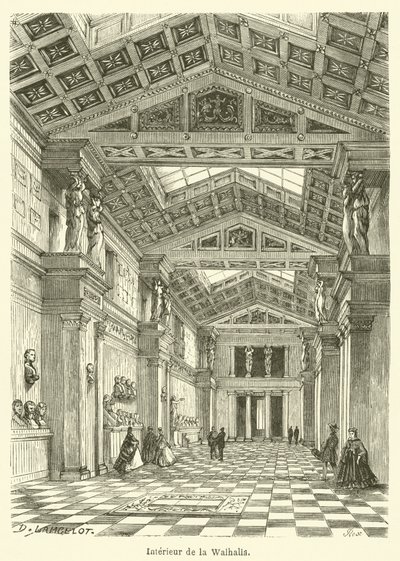 Interior de la Valhalla (metszet) alkotó: French School