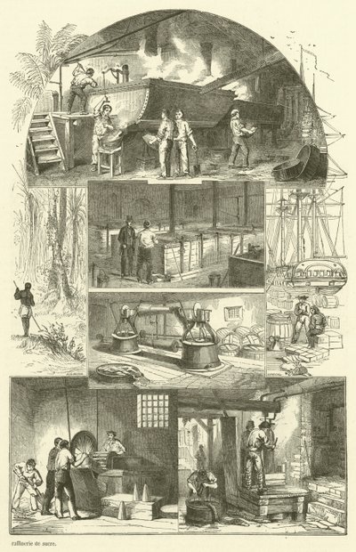 Cukorfinomító belseje (gravírozás) alkotó: French School
