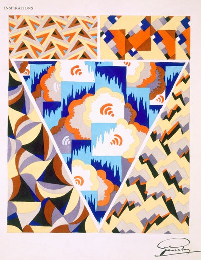 Belsőépítészeti minta, 1930-as évek. alkotó: French School