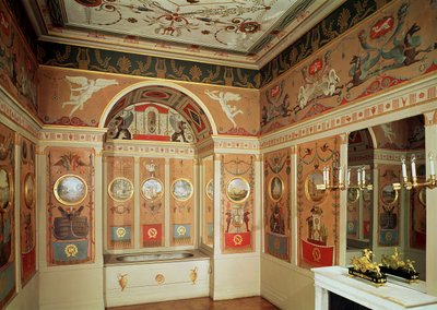 A Napoleons fürdőszoba belseje, 1807-ben épült alkotó: French School