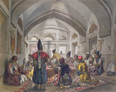 Egy karavánszeráj belseje Perzsiában, a XIX. század közepe alkotó: French School