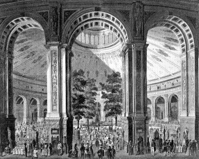 A bécsi Rotunda belseje, ahol az egyetemes kiállítás található alkotó: French School