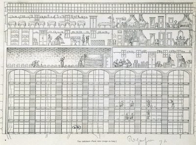 Egy roqueforti pince belső képe (hosszra vágva) alkotó: French School