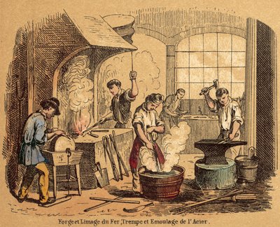 Vas (színes metszet) alkotó: French School