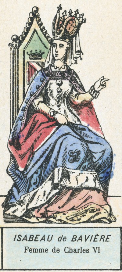 Bajor Izabella, VI. Károly felesége (színes metszet) alkotó: French School