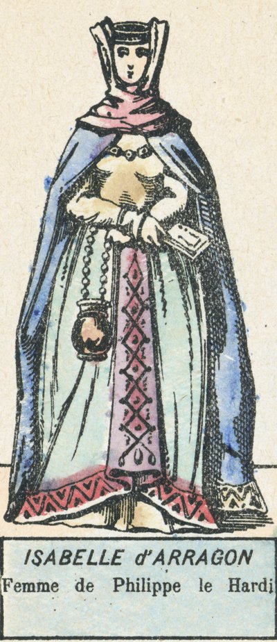 Arragóniai Izabella, Merész Fülöp felesége (színes metszet) alkotó: French School