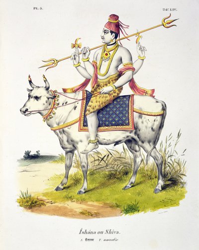Ishana vagy Shiva, metszett C. de Motte (1785-1836) alkotó: French School