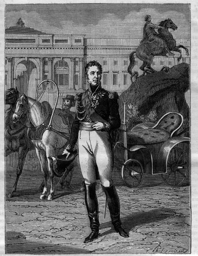 Jacques Law, Marquis de Lauriston - Jacques Alexandre Bernard Law, de Lauriston márki, francia marechal (1768-1828) portréja - Adolphe Thiers „A birodalom története a konzulátus történetét követve” című művében - 1879 - magángyűjtemény alkotó: French School