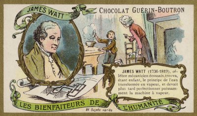 James Watt, skót mérnök és feltaláló (chromolitho) alkotó: French School