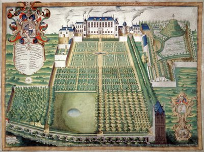 Jardin des Plantes, Párizs. 1636 (akvarell) alkotó: French School