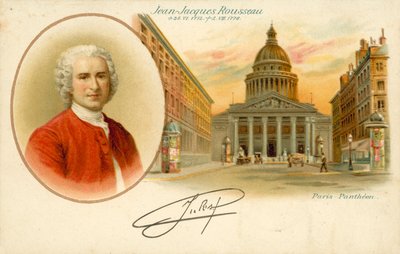 Jean-Jacques Rousseau, Párizs Pantheon (színes litó) alkotó: French School