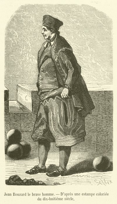 Jean Bouzard, a bátor ember (metszet) alkotó: French School