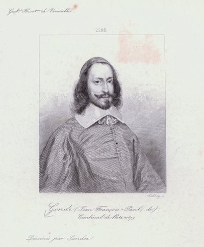 Jean Francois Paul de Gondi, de Retz bíboros, francia pap és agitátor a Fronde-i polgárháborúban (metszet) alkotó: French School