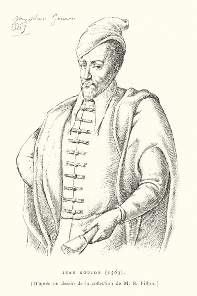 Jean Goujon francia reneszánsz szobrász és építész (metszet) alkotó: French School