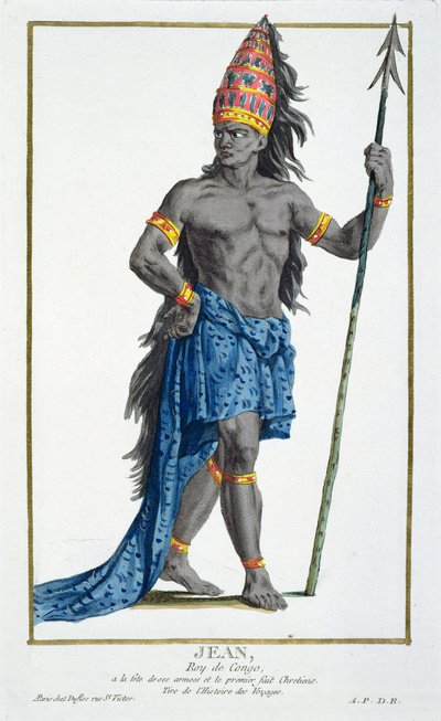 Jean, Kongó királya, vésette Pierre Duflos (1742-1816), 1780 (rézmetszet) alkotó: French School