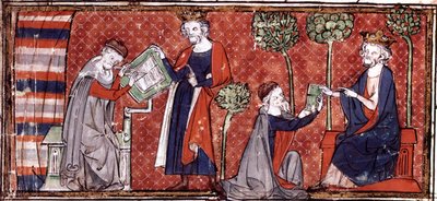 Jean de Meung, írás és kézbesítés IV. Fülöp francia királynak, ... (kézirat) alkotó: French School