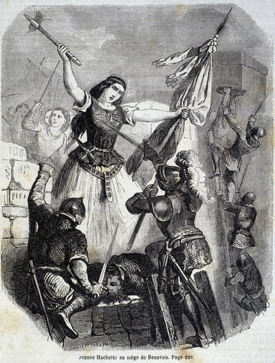 Jeanne Hachette Beauvais-ban 1472-ben – L.-P. „Histoire de France” című művében. Anquetil alkotó: French School
