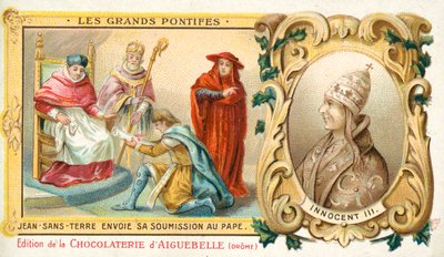 János, angol király 1213-ban elküldi beadványát III. Innocent pápának alkotó: French School
