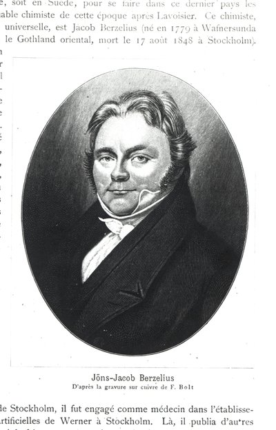 Jons Jakob Berzelius (1779-1848) F. Bolt metszetét követően alkotó: French School
