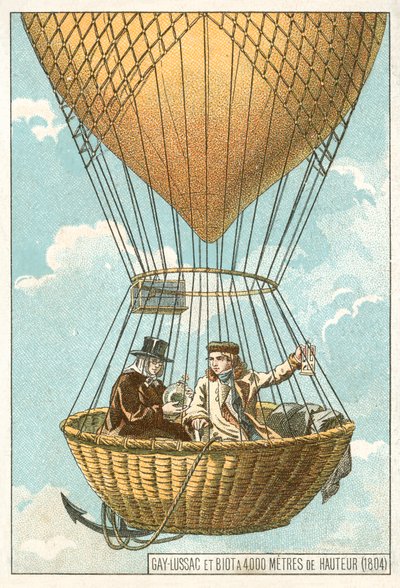 Joseph Louis Gay-Lussac és Jean-Baptiste Biot léggömbben 4000 méteres magasságban alkotó: French School