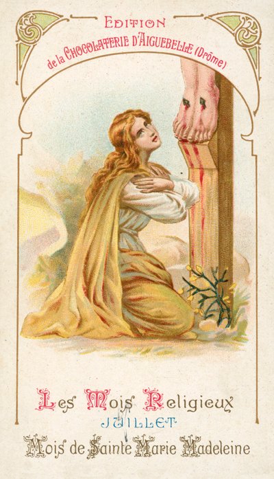 Július, Szent Mária Magdolna hónapja (chromolitho) alkotó: French School