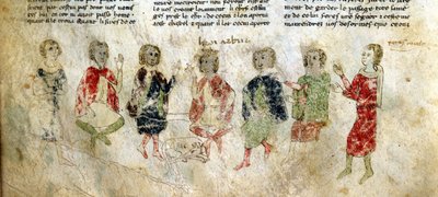 Arthur király és a lovagok. 13. századi francia kézirat. Bibl. Marciana, Velence. alkotó: French School