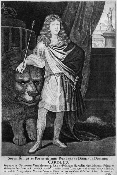 XII. Károly (1682-1718) svéd király, 17. század vége alkotó: French School