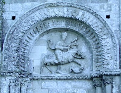 Knight Hawking a homlokzatról alkotó: French School