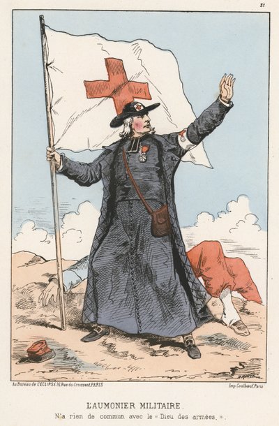 A katonai lelkész (színes metszet) alkotó: French School