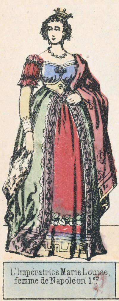 Marie Louise császárné, 1. Napóleon felesége (színes metszet) alkotó: French School