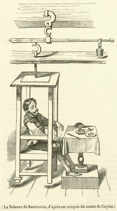 La Balance de Sanctorius (metszet) alkotó: French School