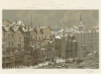 La Cite, a Pont Notre-Dame és a Pont au Change között, 1650 alkotó: French School