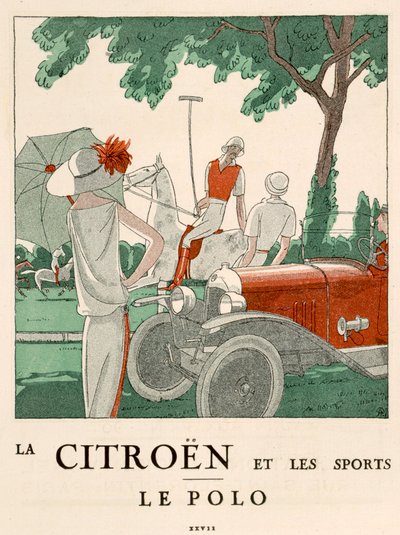 A Citroen és a Sport Polo, 1914 körül (színes litográfia) alkotó: French School