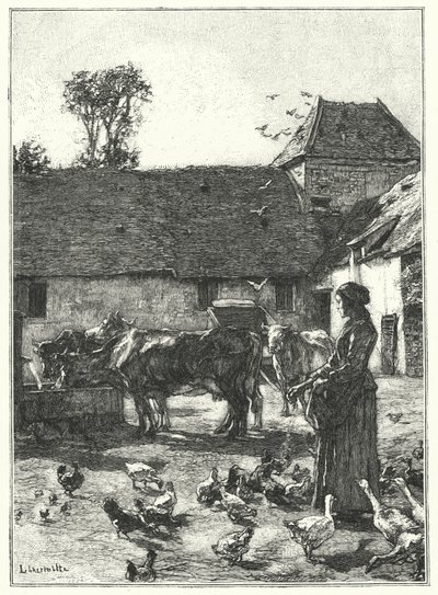 A tanyaudvar (metszet) alkotó: French School
